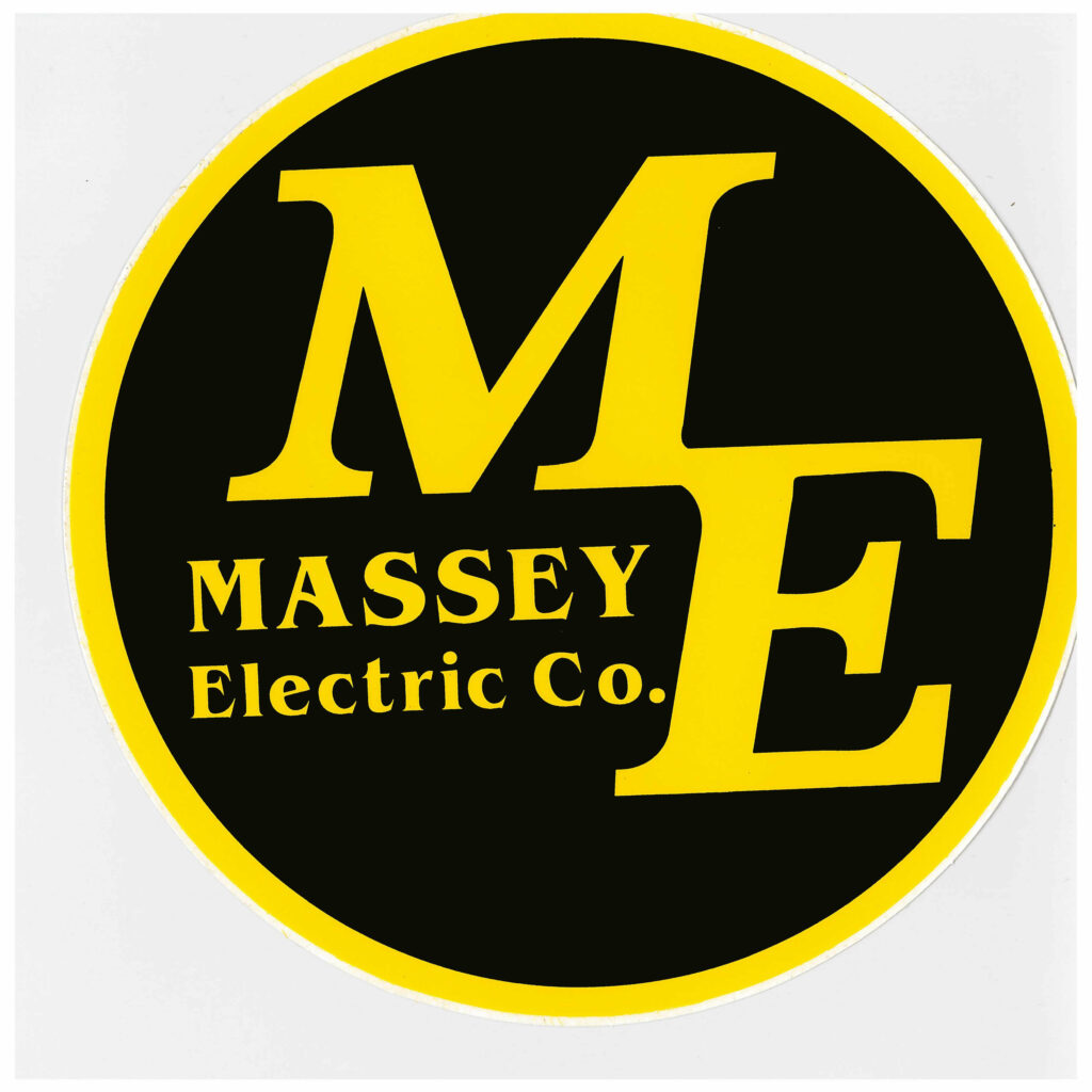 Massey Electric Co. logo in black and yellow
